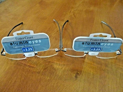 2 PARES DE GAFAS DE LECTURA FOSTER GRANT ALUMINEYES 3,25 UNISEX defectos menores Foto 1 de 4