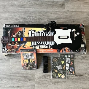 (NERO) PS2 Guitar Hero 3 Legends Of Rock Octane Wired Guitar PSLGH Bundle Box - Foto 1 di 11