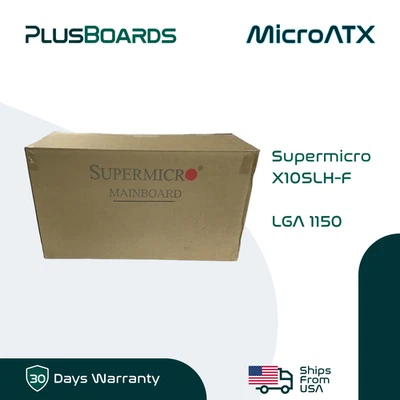 New Supermicro X10SLH-F LGA 1150 i3v4 DDR3 Dual LAN MicroATX Server Motherboard - Image 1 of 4