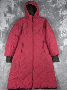 LOLE Women 12 Jacket Down Quilted Puffer Parka Insulated Long Winter Hooded Pink - Picture 1 of 13