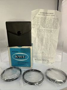 Set of 3 Kalt Close-Up 48mm Lens Filter - No. 1, 2 and 4 w/ Storage Case - Picture 1 of 14