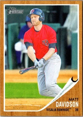 2011 Topps Heritage Minor League Matt Davidson #95 Visalia Rawhide Baseball Card - Image 1 of 2