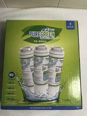 3-Pack PURE GREEN Water Filters PG-8001A Kenmore/Maytag/Amana/Whirlpool - Image 1 of 4