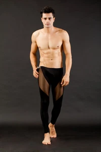 Collant Caleçon long taille M Noir sheer + plum WJ by NEOFAN Ref P09 sexy