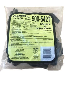 Fi-Shock DOUBLE “U” INSULATORS (500-542T) By:Fi-Shock Inc. NEW 10-PACK - Picture 1 of 3