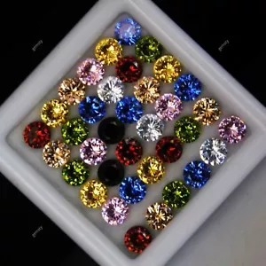 Lote de 14 piezas de piedras preciosas sueltas certificadas corte redondo de mezcla de zafiro natural. - Imagen 1 de 18