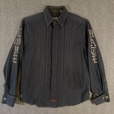 Fender Custom Shop Rock And Roll Religion Shirt Men Medium Long Sleeve Embroided - Image 1 of 4