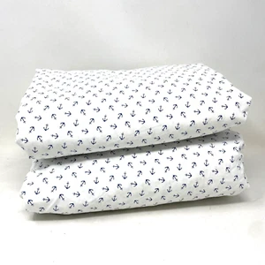 Ralph Lauren Vintage Bed Sheets Size Queen Nautical Anchor Fitted and Flat Only - Picture 1 of 4