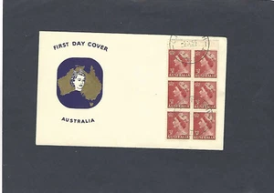 RARE 1953 QEII 3.5d BOOKLET PANE FDC PERTH,OCT 5-1953 - Picture 1 of 1