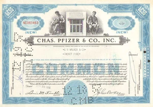 Chas. Pfizer & Co., Inc. > Viagra Celebrex década de 1950 certificado de acciones - Imagen 1 de 1