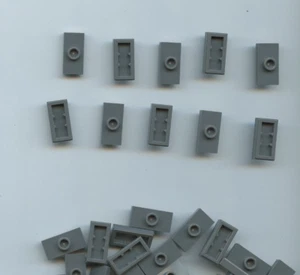 LEGO x 20 Dark Bluish Gray Plate, Modified 1 x 2 with 1 Stud (Jumper) 15573 - Picture 1 of 1