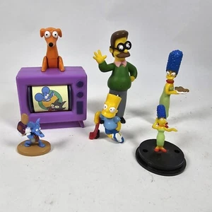 The Simpsons Mini Figure Bundle Lot Bart Ned Marge Santa's Little Helper - Picture 1 of 7