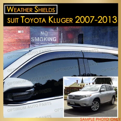 Weather shields Window Visors Weathershields Chrome suit Toyota Kluger 2007-2013 - image 1 of 2