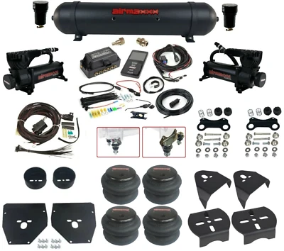 Complete Air Ride Suspension Kit w/580 Black & 27685 Air Lift 3P For 1973-87 C10 - Image 1 of 4