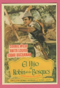 Spanish Pocket Calendar #279 The Bandit Of Sherwood Forest Film Poster - Picture 1 of 2