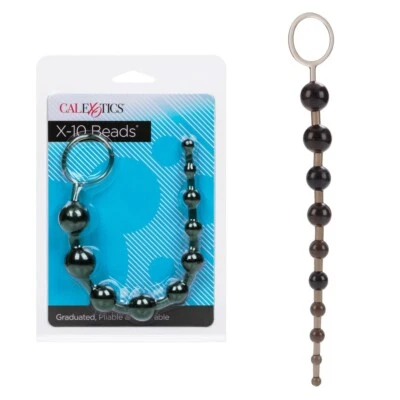 Cal Exotics X-10 Beads - Black Plug in As - Image 1 of 4