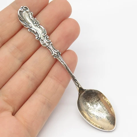 925 Sterling Silver 2-Tone Antique "New Liberty House NY" Tea Spoon Cover