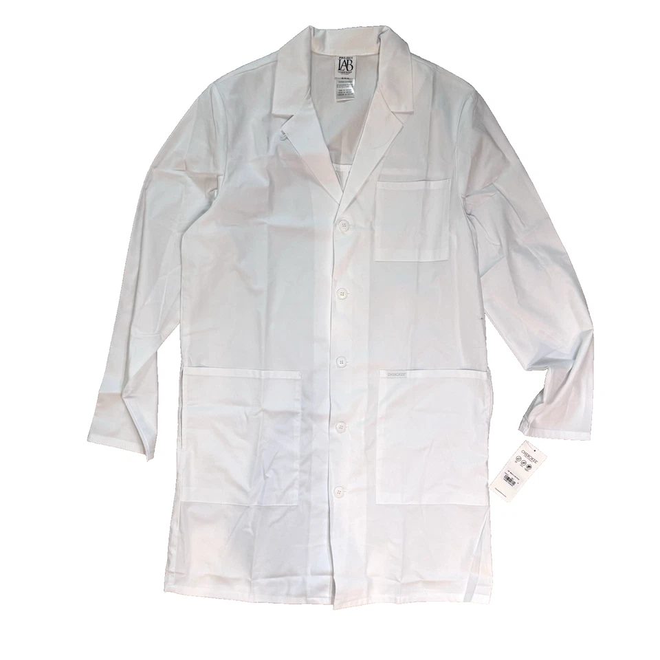 Cherokee Scrubs Men's 38" Lab Coat Style CK412 White Size M NWT - Image 1 of 4