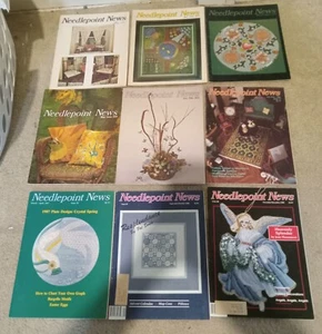 Lot Of 9 Vintage Needlepoint News Craft Magazines 1977 - 1988 - Picture 1 of 1