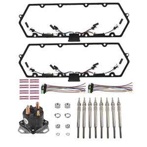 Valve Cover Gaskets Harness Glow Plugs & Relay For 98-03 Ford 7.3L Powerstroke - Picture 1 of 13
