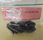 Vintage Black tophats and canes Wilton Cake toppers.