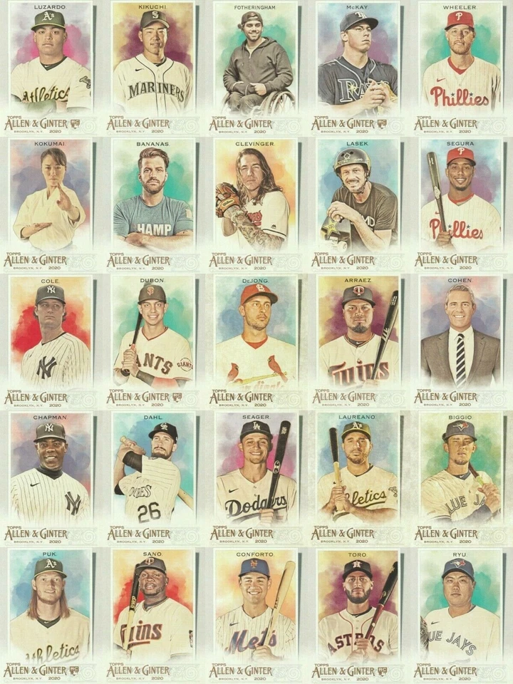 2020 TOPPS ALLEN & GINTER BASEBALL CARDS #201 - 300 SINGLES - YOU PICK FROM LIST - Image 1 of 1