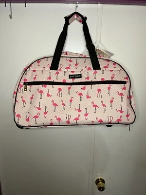 Betsey Johnson Flamingo 22" Rolling Duffle Luggage Weekender Bag Kitsch NWT - Image 1 of 4