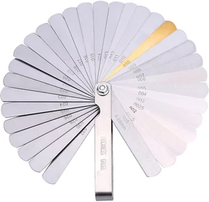 32 Stainless Steel Blades Feeler Gauge Dual Marked Metric and Imperial Gap Gauge - Picture 1 of 6