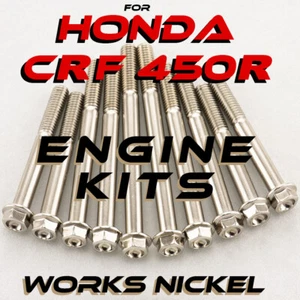 ENGINE Bolt Kit for 2002-2008 Honda CRF450R | Works Nickel Plating, Ti Look! - Foto 1 di 11