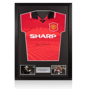 Framed Sir Alex Ferguson Signed Manchester United Shirt - 1996, Home - Picture 1 of 4