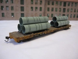 "Custom" HO MTTX Trailer Train Flat Car with custom load. Car #98155 - Picture 1 of 5