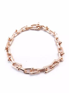 Bracciale Argento 925 Maglia Massiccia Staffa Rosé o Nero Made in Italy - Imagen 1 de 2