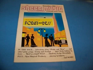 Sheet Music Magazine "Selections From Porgy and Bess" Vintage 1982 - Imagen 1 de 4