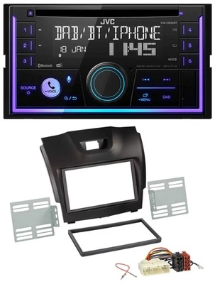 JVC MP3 USB 2DIN DAB Bluetooth CD Autoradio für Isuzu D-Max ab 2012 dunkelgrau - Bild 1 von 4