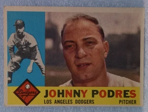 Collectible 1960 Topps Johnny Podres Baseball Trading Card (#425) - Picture 1 of 2