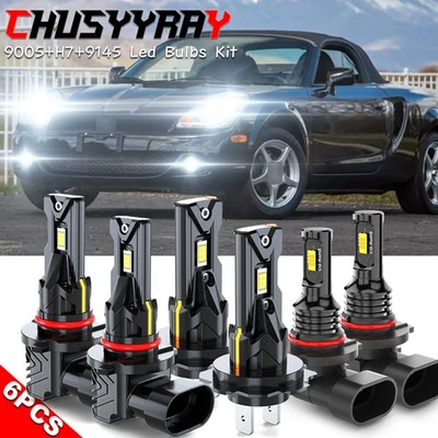 Combo bombillas LED antiniebla faros 9005 H7 9006 para Toyota MR2 Spyder 2003-2005 Foto 1 de 4