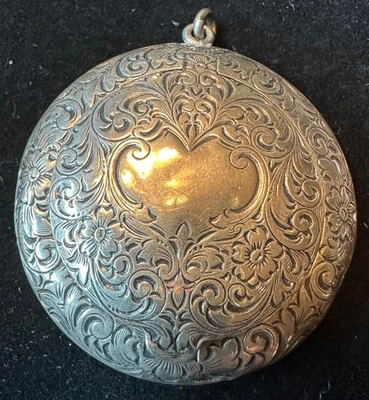  PRATA ESTERLINA SÓLIDA Caixa Chatelaine, interior lavado a ouro, 2”, 1915, sem monograma - Imagem 1 de 4