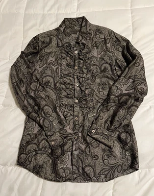 Burberry Prorsum by Christopher Bailey Fall 08' Paisley Silk Shirt Sz 39-15 1/2 - Image 1 of 4