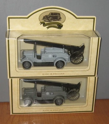 Lledo Days Gone Pair of LP12027 Dennis Fire Engine NFS Colour Variations - Image 1 of 2