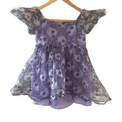 Nightmare Before Christmas Girl Dress Size XL Purple Disney Gothic Halloween 90s - Image 1 of 4