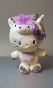 GUND Sanrio Hello Kitty Rainbow Unicorn Plushie Stuffed Animal White 12” - Picture 1 of 4