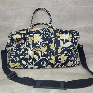 Vera Bradley Bag Yellow Bird Weekender Overnight Carry-on Duffle Birds Butterfly - Picture 1 of 13