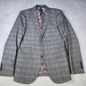 Paisley & Gray Men's Blazer Jacket Sport Coat Size 38R Gray Plaid 2 Button  - Picture 1 of 8