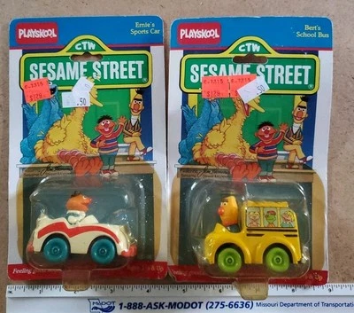 Coche deportivo Ernie's Playskool Sesame Street 1987 vintage autobús escolar Bert's Foto 1 de 4