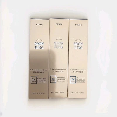 Crema Intensiva Etude Soon Jung Barrier ¡Paquete de 3! 2,02 oz Ea. Exp.10/25 ¡Envío gratis! Foto 1 de 4