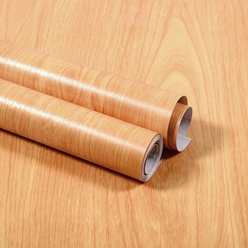 20m Vinyl Vintage Brown Wood Grain Wallpaper Self-Adhesive Contact Paper Kitchen - image 1 of 4