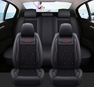 5-Seat Ice silk+Leather Seat Cover For Toyota Land Cruiser C-HR Matrix Echo - Image 1 of 4
