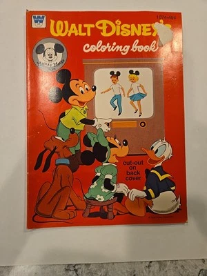 Libro para colorear del programa de televisión Mickey Mouse Club de Walt Disney 1974 Whitman #1074 Foto 1 de 4