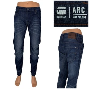 G Star Raw Mens 31 X 32 Denim Arc 3D Slim Jeans Blue Wash Cotton Blend EUC - Picture 1 of 12