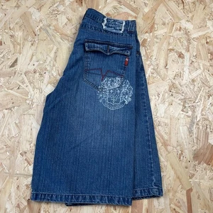 Pantalones Cortos Sueltos De Colección Años 2000 Resistentes a los Golpes Denim Pesado Hip Hop Y2K W32 - Imagen 1 de 6